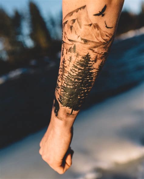 nature arm tattoos|simple nature tattoo ideas.